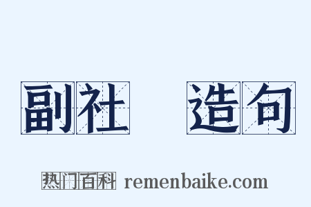 副社長造句是什么意思的图片